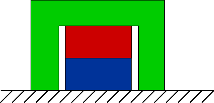 add horseshoe ontop vertical align magnet